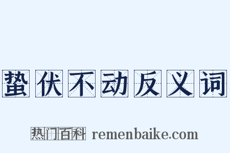 蛰伏不动反义词是什么意思的图片